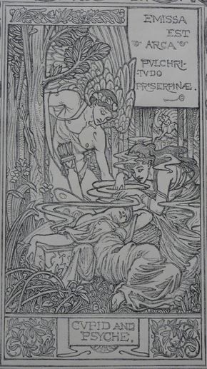 Cupid rescues Psyche –Herbert Granville Fell, 1926 [author’s photo from engraving in author’s collection]